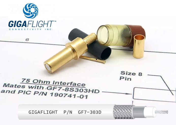 Gigaflight M39029 HD 75 Ohm Size 8 and 12 Coax Pin/Socket Contacts