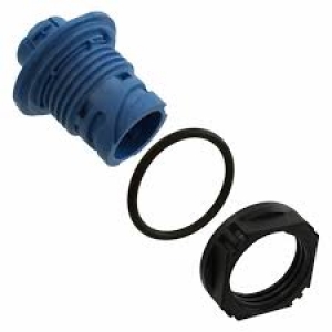 APD Connector, Jam Nut Receptacle, 4 Way, Blue