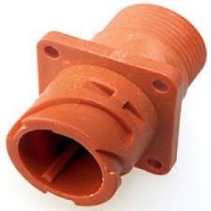 APD Connector, High Power Flanged Receptacle, 1 Way, Red
