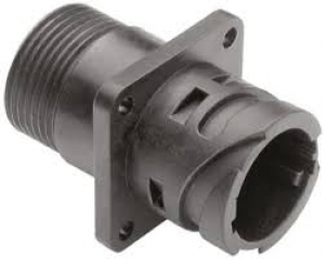 APD Connector, High Power Flanged Receptacle, 2 Way, Black