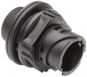 APD Connector, High Power Jam Nut Receptacle, 2 Way, Black
