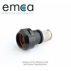 EMCA Banding Backshell, Straight, Shell Size 12/13, Entry Size 7.9mm, Black RoHS
