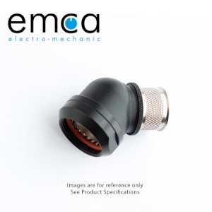 EMCA Banding Backshell, 45 Deg, Size 17, Entry 19.0mm, Black Zn-Ni
