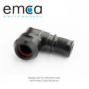 EMCA Banding Backshell, 90 Degree, Shell Size 14/15, Entry Size 6.5mm, Olive Dra