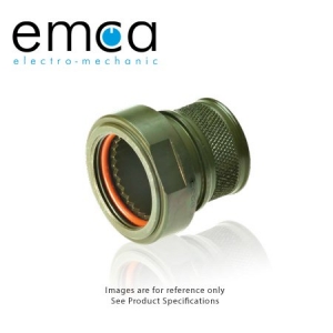 EMCA Banding Backshell, Straight, Shell Size 16/17, Entry Size 19.8mm, Black Al-