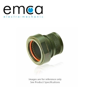EMCA Banding Backshell, Straight, Size 20, Entry 25.80mm, Black RoHs