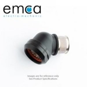 EMCA Banding Backshell, 45 Degree, Size 8, Entry 9.5mm, Al-Ni