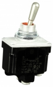 Toggle Switch, 2 pole, 2 position, Screw terminal, Standard Lever