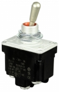 Toggle Switch, 2 pole, 3 position, Screw terminal, Standard Lever
