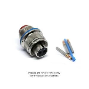 Connector, Straight Plug, Rear Release Crimp Contacts, Stainless Steel, Passivat